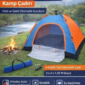4 Kişilik Otomatik Kurulum Kamp Çadırı